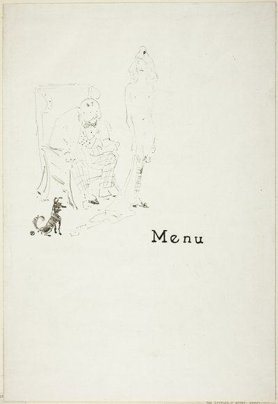 La fillette nue : Menu - Henri de Toulouse Lautrec