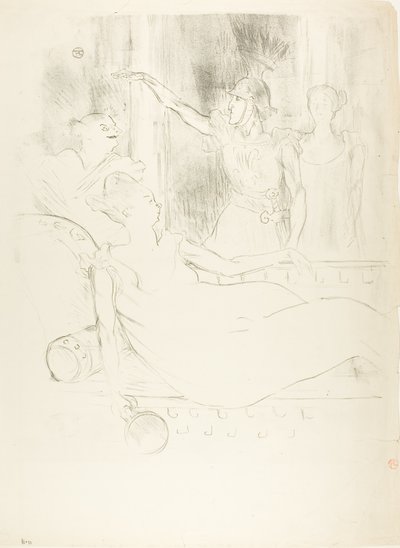 Madame Simon-Girard, Brasseur et Guy dans La belle Hélène - Henri de Toulouse Lautrec