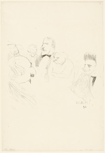 Carte de Menu pour Adrien Hébrard - Henri de Toulouse Lautrec