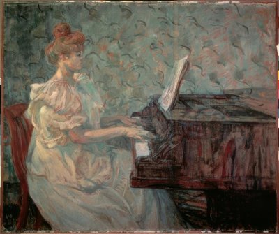 Misia Natanson au piano - Henri de Toulouse Lautrec