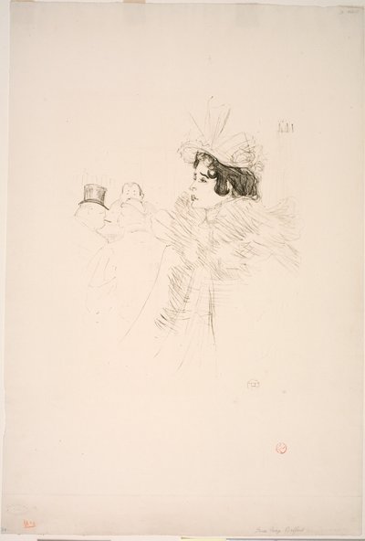 Miss May Belfort au Irish American Bar, Rue Royale - Henri de Toulouse Lautrec