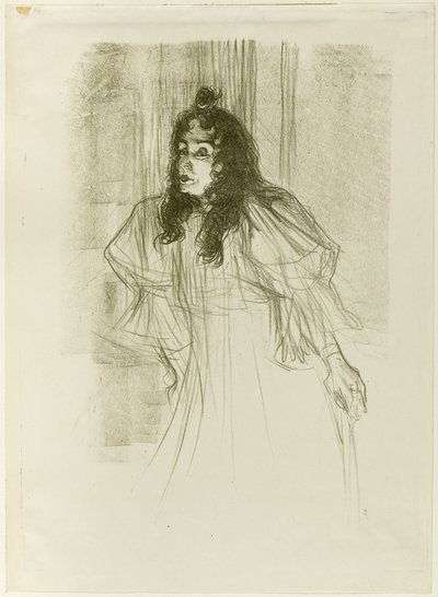 Mademoiselle May Belfort avec de longs cheveux - Henri de Toulouse Lautrec