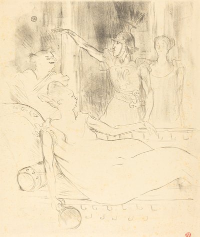 Mme. Simon-Girard, Brasseur, et Guy dans La belle Hélène - Henri de Toulouse Lautrec