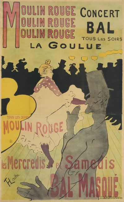 Moulin Rouge, La Goulue - Henri de Toulouse Lautrec