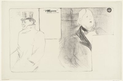 Programme de théâtre avec portrait d