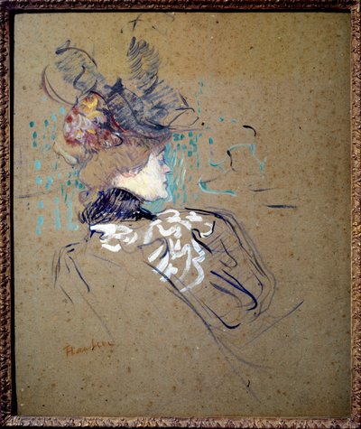Portrait de femme de profil (Madame Lucy) - Henri de Toulouse Lautrec