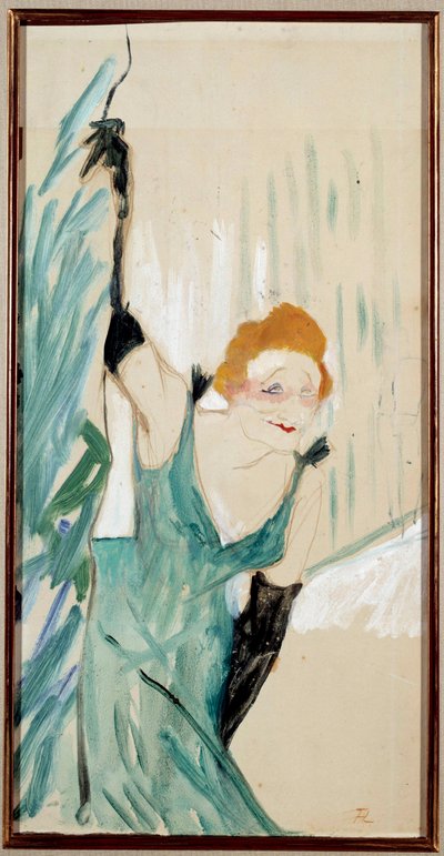 Portrait de la chanteuse française Yvette Guilbert (1867-1944) saluant le public - Henri de Toulouse Lautrec