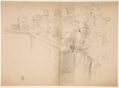 Procès Arton, première planche - Henri de Toulouse Lautrec