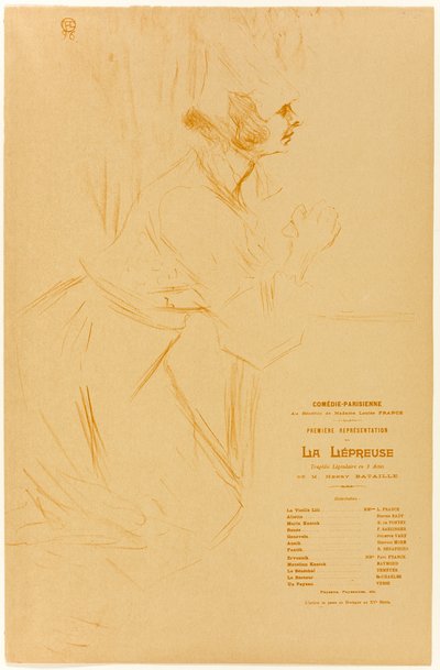 Program for La Lépreuse - Henri de Toulouse Lautrec