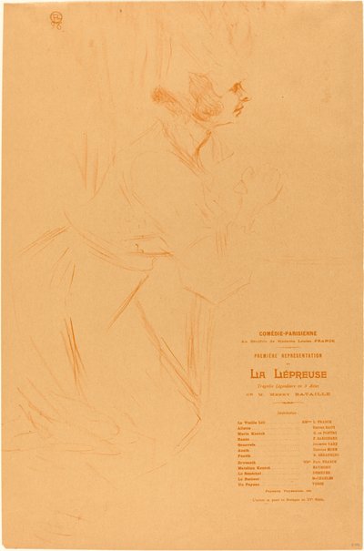Programme pour "La lépreuse" - Henri de Toulouse Lautrec