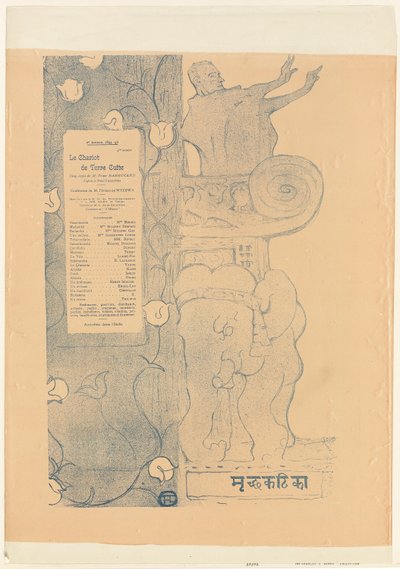 Programme pour "The Little Clay Cart" - Henri de Toulouse Lautrec