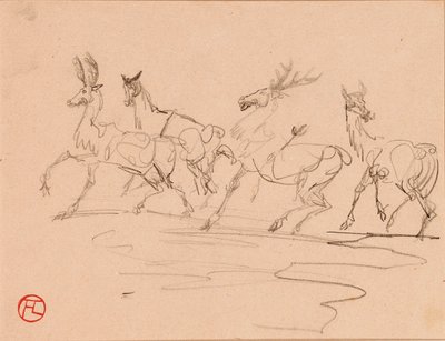 Cerfs et biches - Henri de Toulouse Lautrec