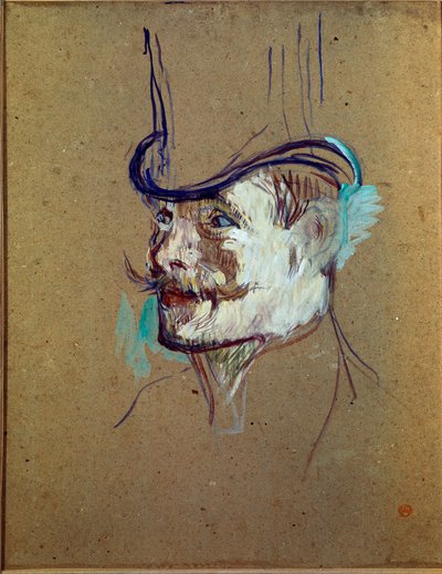 Étude pour M. Warner. Dessin par Henri de Toulouse-Lautrec - Henri de Toulouse Lautrec