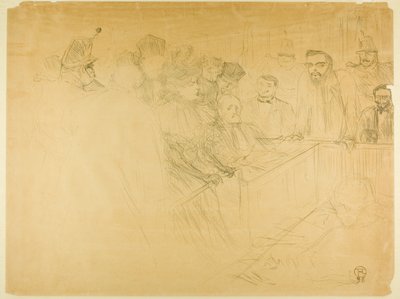 Le procès Arton (troisième planche) - Henri de Toulouse Lautrec