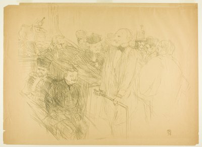Le procès Arton, Ribot témoignant (deuxième planche) - Henri de Toulouse Lautrec