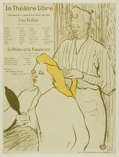 Le Coiffeur, Programme pour le Théâtre Libre - Henri de Toulouse Lautrec