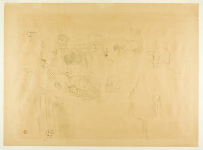 Le procès Lebaudy, Mademoiselle Marsy témoignant - Henri de Toulouse Lautrec