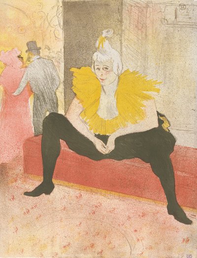 La clownesse assise Mademoiselle Cha-u-ka-o de la série Elles - Henri de Toulouse Lautrec