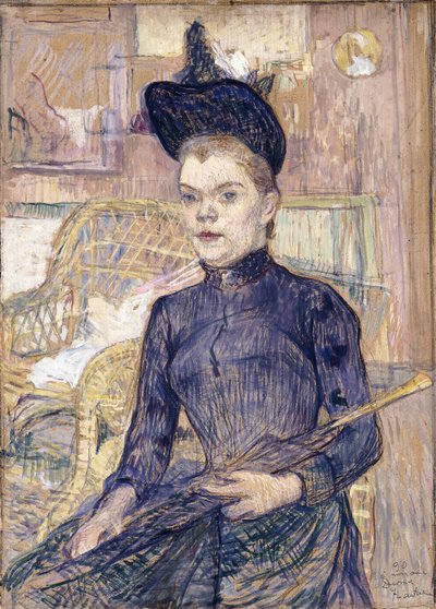 La femme au chapeau noir, Berthe la sourde, 1890 - Henri de Toulouse Lautrec
