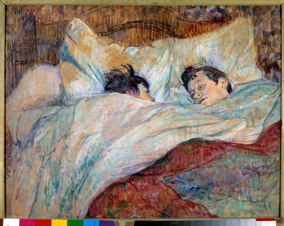 Le lit. Deux enfants endormis. Huile sur carton par Henri de Toulouse-Lautrec (1864-1901) 1892 Paris, Musée d