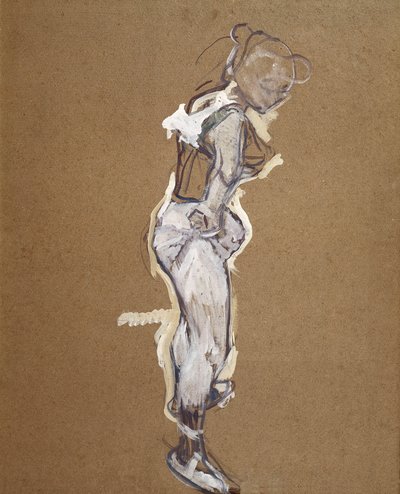 Trapéziste ajustant ses collants - Henri de Toulouse Lautrec