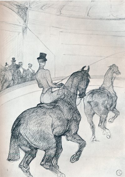 Cavalier acrobatique conduisant en tandem, vers 1899 - Henri de Toulouse Lautrec