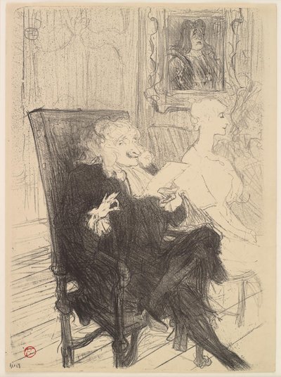 Truffier et Moreno, dans Les Femmes Savantes - Henri de Toulouse Lautrec