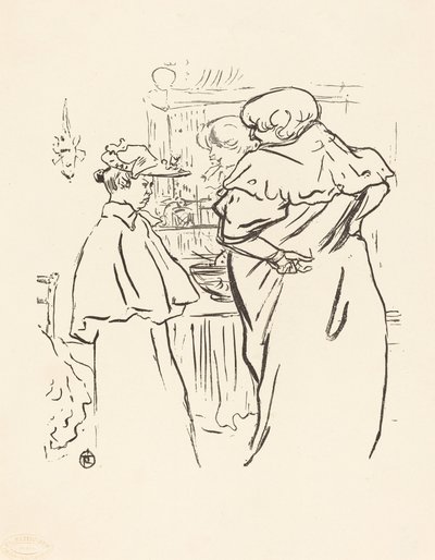 Deux femmes devant un miroir - Henri de Toulouse Lautrec
