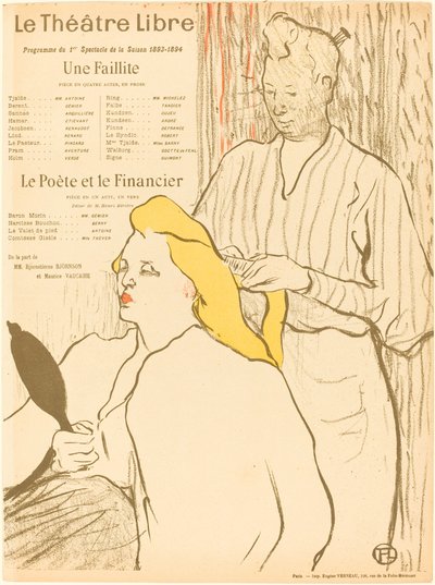 Une faillite; Le poète et le financier - Henri de Toulouse Lautrec
