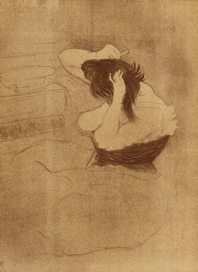Femme qui se peigne - La Coiffure, Planche VII de Elles, 1896 - Henri de Toulouse Lautrec