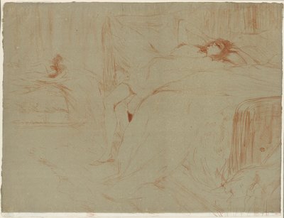 Femme allongée sur le dos, Lassitude, planche dix de Elles - Henri de Toulouse Lautrec