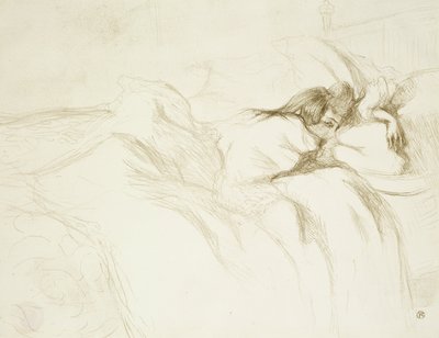 Femme au lit—Réveil, planche trois de Elles - Henri de Toulouse Lautrec
