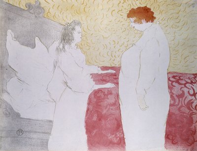 Femme au lit, profil - au petit lever, de Elles - Henri de Toulouse Lautrec