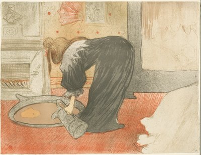 Femme avec une baignoire, planche quatre de Elles - Henri de Toulouse Lautrec