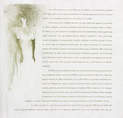 Yvette Guilbert-Série Française : No. 3, 1894 - Henri de Toulouse Lautrec