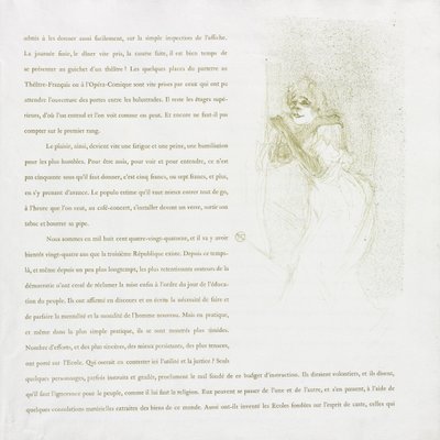 Yvette Guilbert-Série française : No. 5 - Henri de Toulouse Lautrec