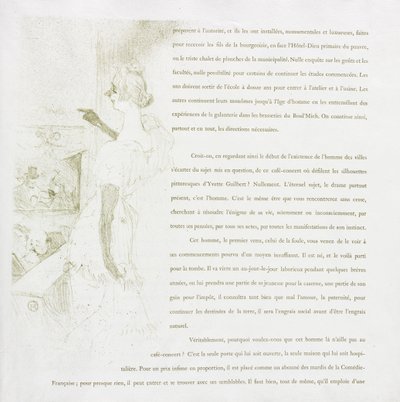 Yvette Guilbert - Série française : N° 6 - Henri de Toulouse Lautrec