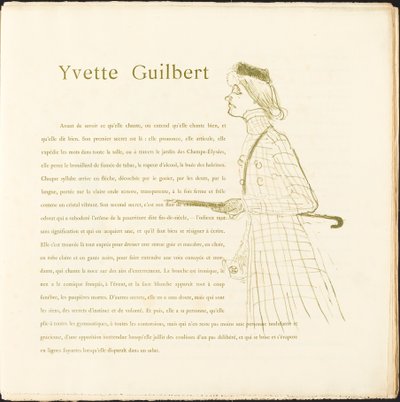 Yvette Guilbert - Henri de Toulouse Lautrec