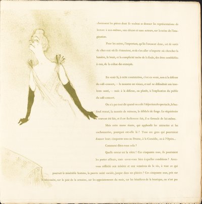 Yvette Guilbert - Henri de Toulouse Lautrec