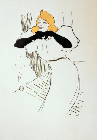 Yvette Guilbert dans Linger longer loo - Henri de Toulouse Lautrec