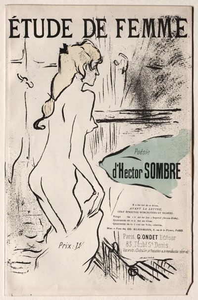 Étude de Femme, 1893 - Henri de Toulouse Lautrec
