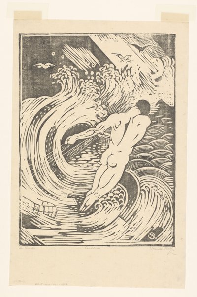 Le Pêcheur - Henri van der Stok (signed by artist)