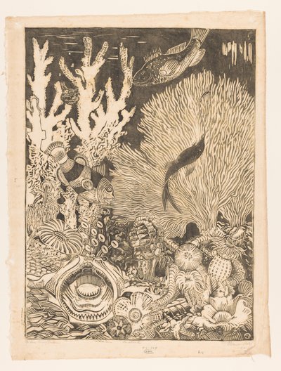 Sur le fond de corail - Henri van der Stok (signed by artist)