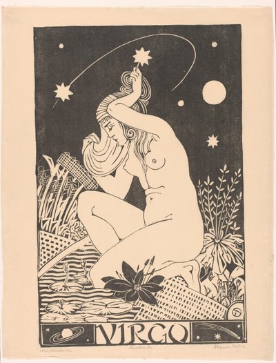 Signe astrologique de la Vierge - Henri van der Stok (signed by artist)