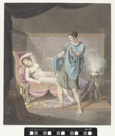 Scène classique avec homme debout près d