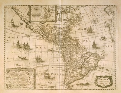 Carte des Amériques par Henricus Hondius - Henricus Hondius
