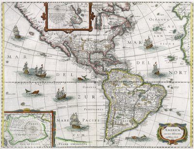 Carte des Amériques, 1631 - Henricus Hondius II