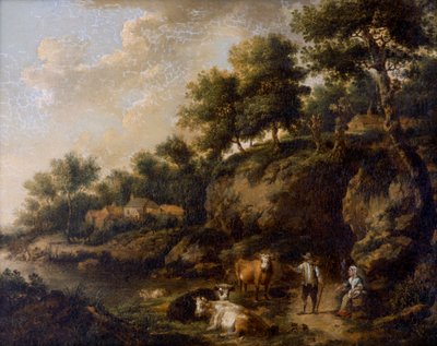Paysage avec vacher, 18ème siècle - Henricus Josephus Antoniessen