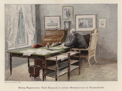 Otto von Bismarck dans son bureau à Friedrichsruh, Allemagne - Henriette Deppermann