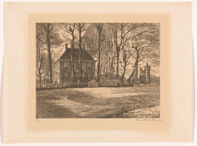 Maison de campagne entre les arbres - Henriëtte de Vries (signed by artist)